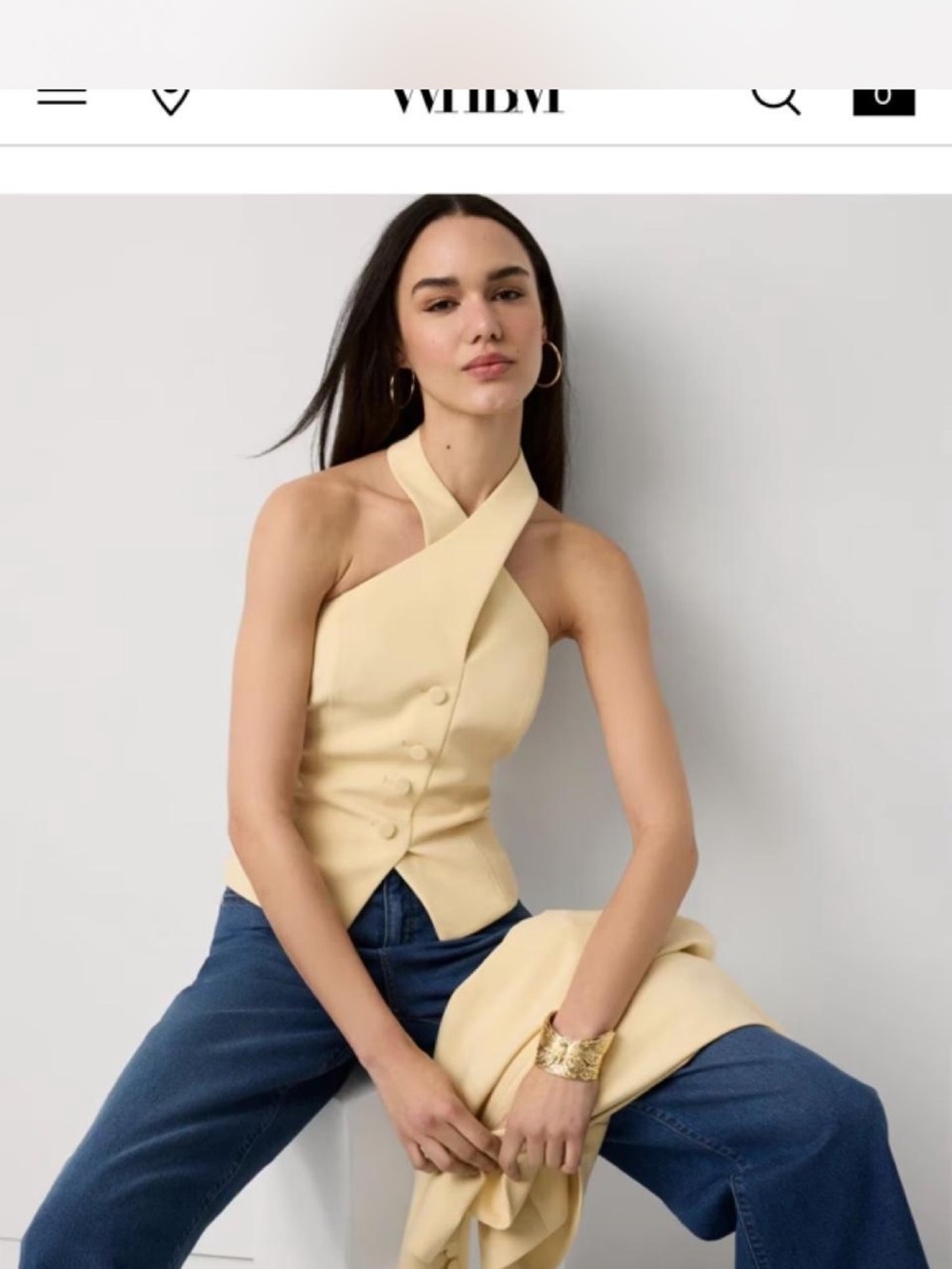 White House Black Market Butter Toast Corset Top